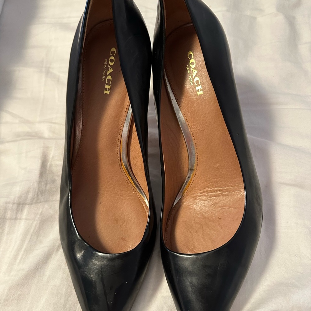 Coach Women's Black Pumps- lucky little black shoes!